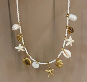 Summer white necklace