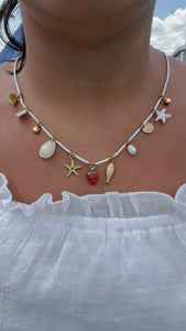 Summer strawberry necklace